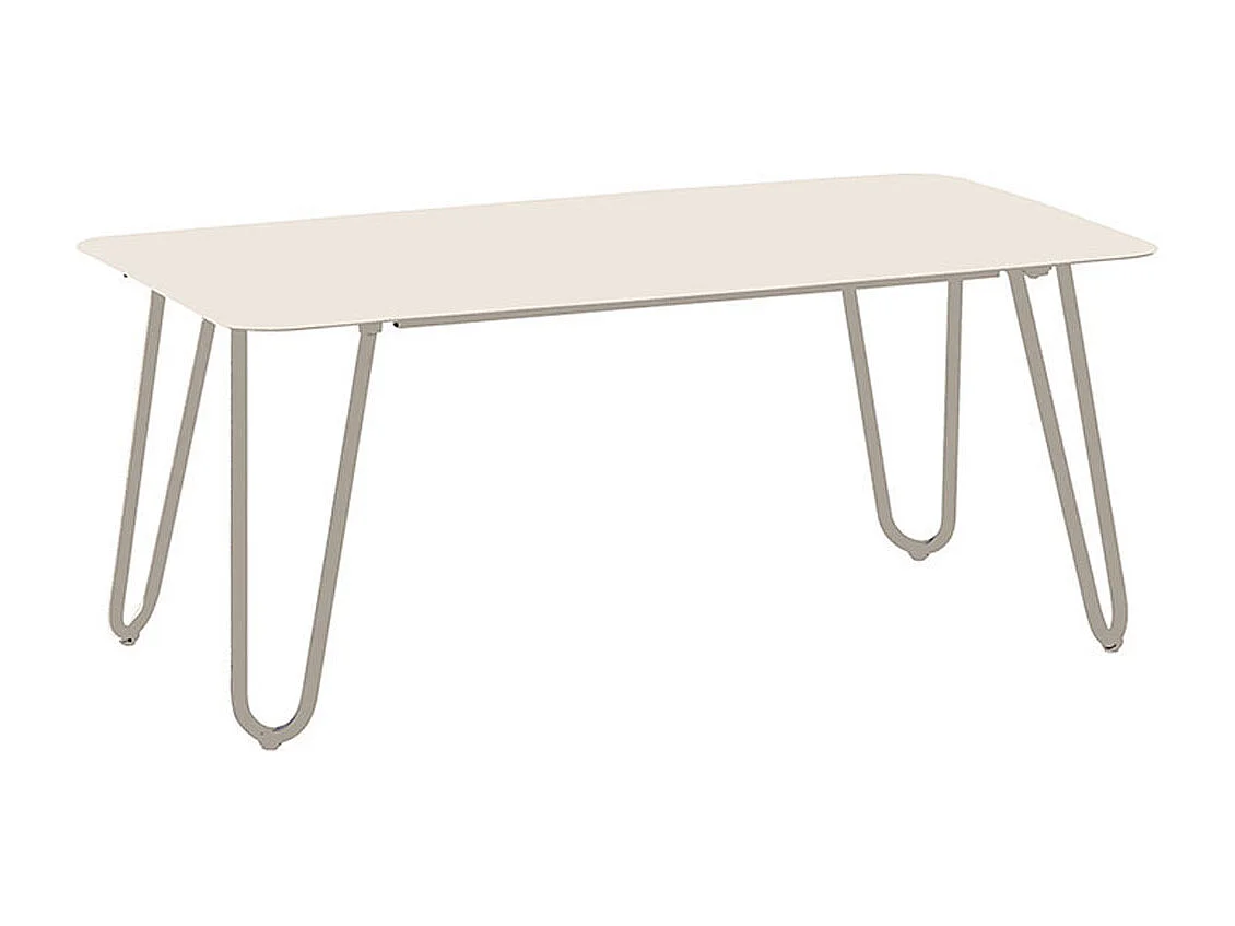 Table de salon de jardin 4 Seasons Cool blanc 110x59x45 cm