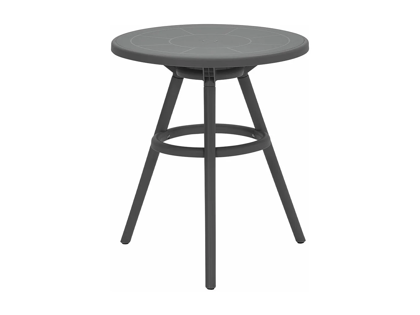 Table de jardin Garden Impressions Faria Ø60 cm Gris foncé