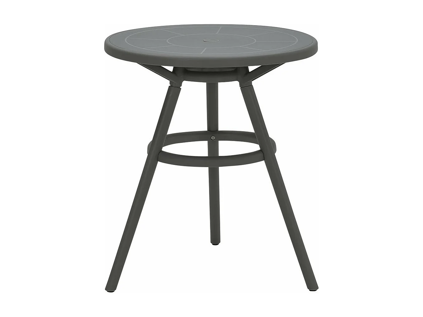 Table de jardin Garden Impressions Faria Ø60 cm Gris foncé