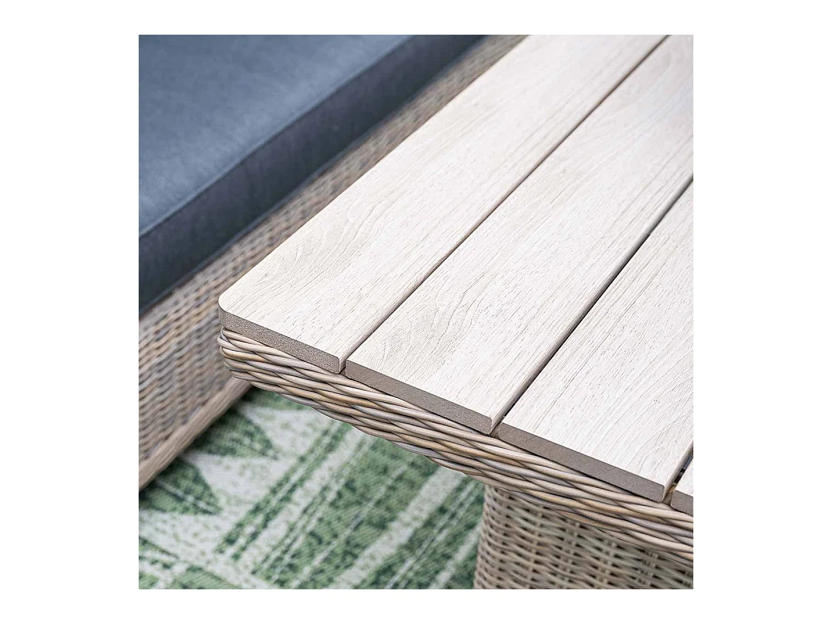 Garden impressions Nova lounge tuintafel 126,5x126,5 cm - light teak vironwood