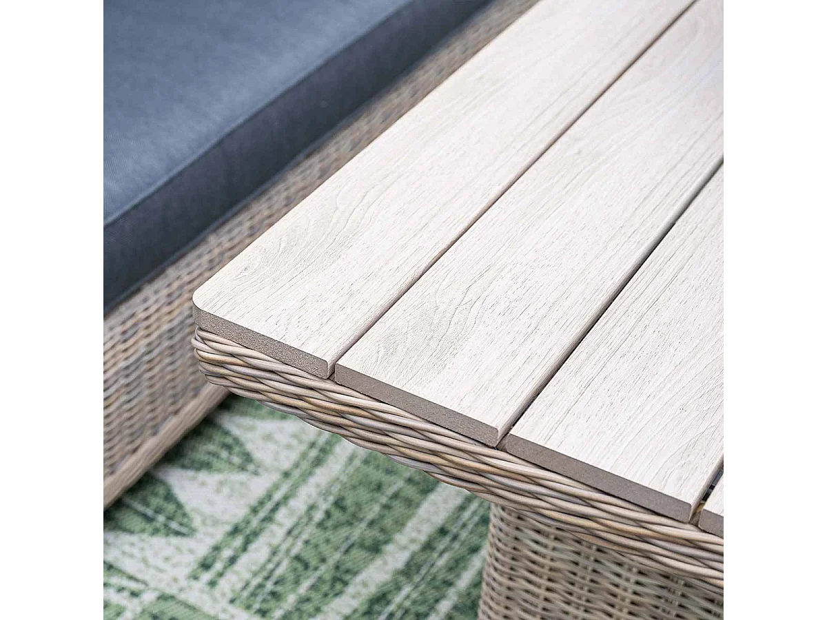 Table de salon de jardin Garden impressions Nova saule vintage 126.5x126.5 cm
