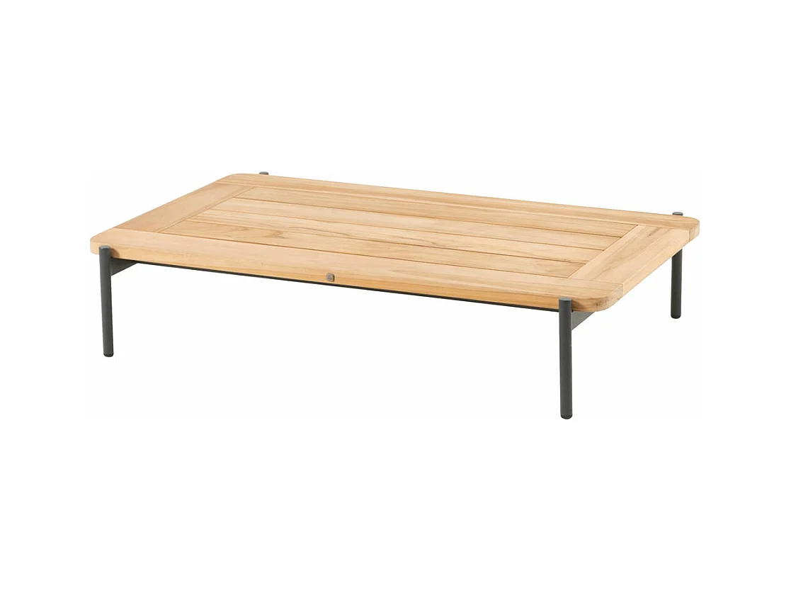 Table de salon de jardin 4 Seasons Toga teck 120 x 75 x 25 cm