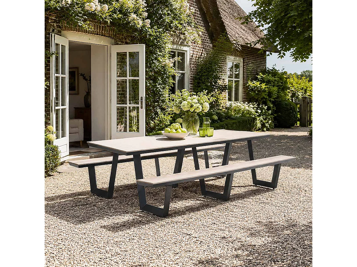 Set de pique-nique Garden Impressions Sarria Gris foncé 280 x 178