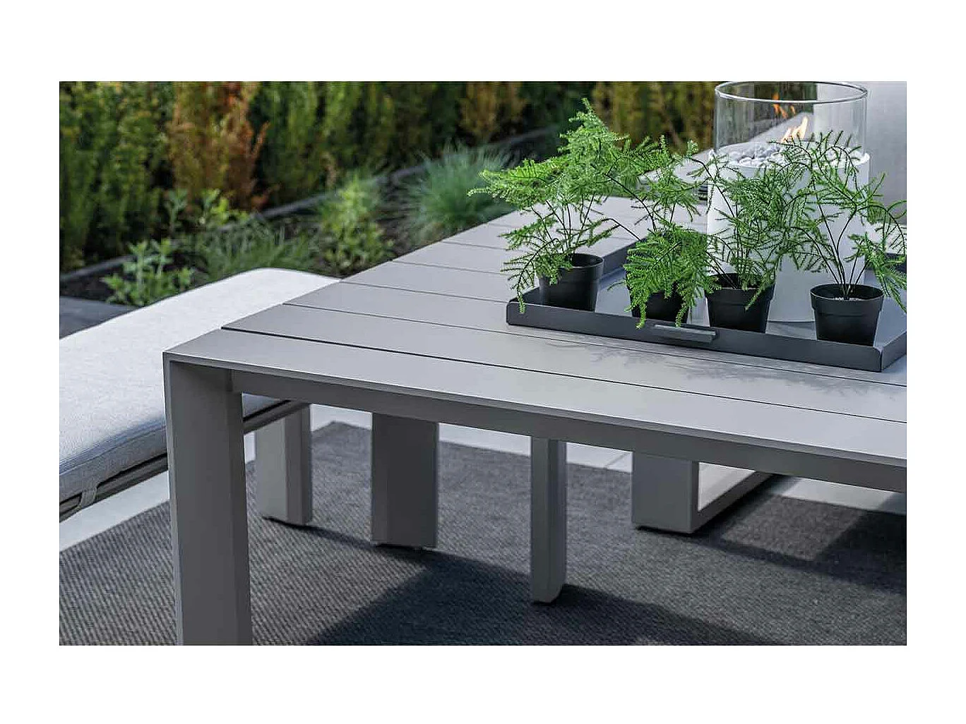 Table à manger lounge Garden Impressions Malacca taupe 111,5x111,5 cm