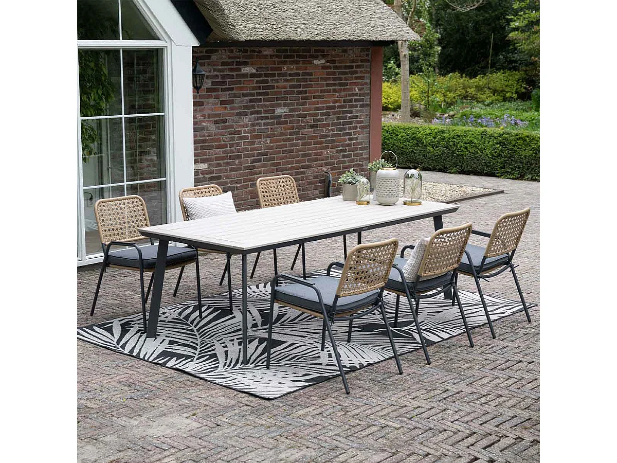 Garden Impressions Penedo tuintafel 230x100 cm - light teak vironwood