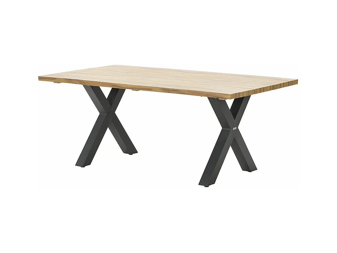 Table de jardin Garden Impressions Zadar gris foncé 180x100 X-frame