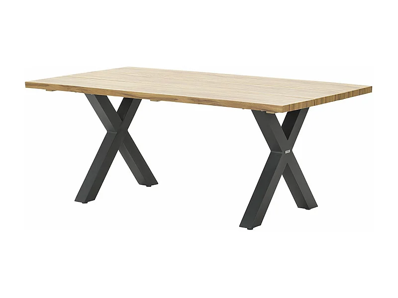 Table de jardin Garden Impressions Zadar gris foncé 180x100 X-frame