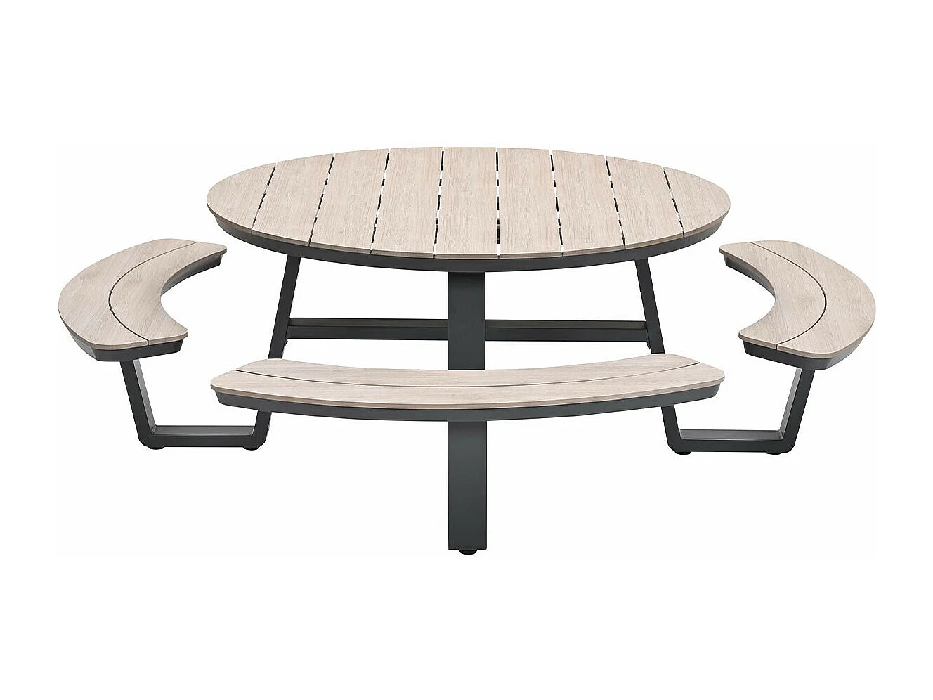 Garden Impressions Sarria picknick set Ø148 x 75 - donker grijs