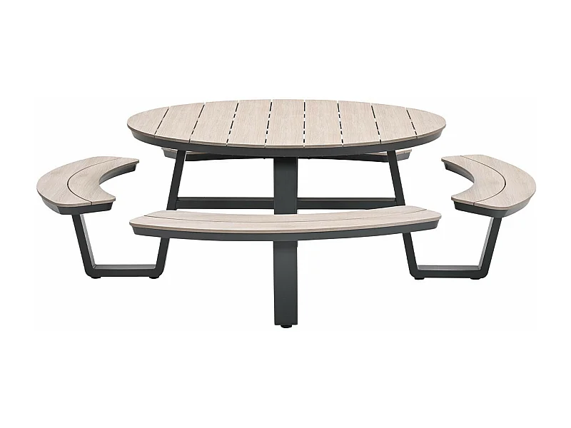 Garden Impressions Sarria picknick set Ø148 x 75 - donker grijs