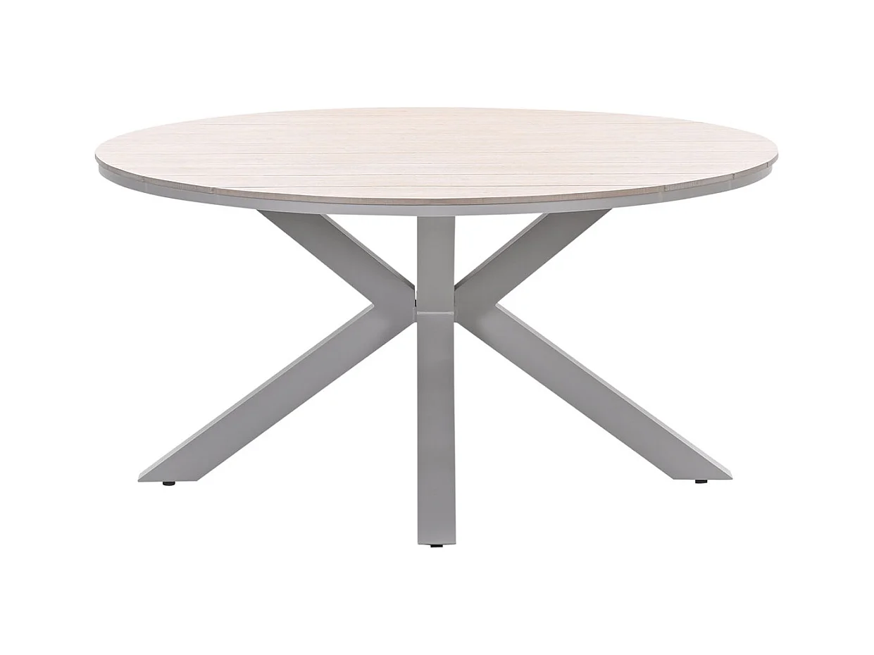 Table de jardin Garden Impressions Tulli - aspect teck clair Ø148 cm