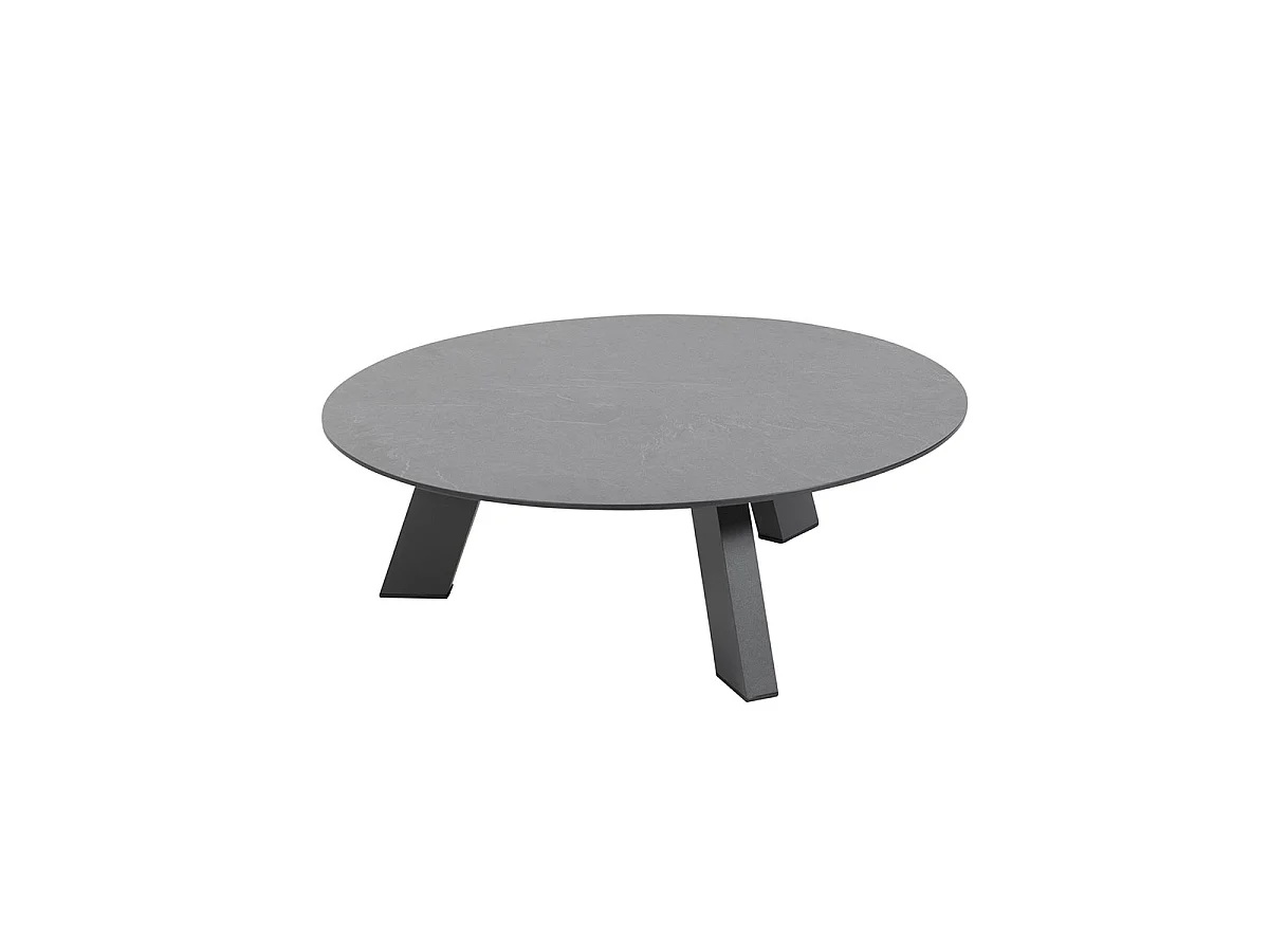 Table de salon de jardin 4 Seasons Cosmic gris foncé Ø78 x 25 cm