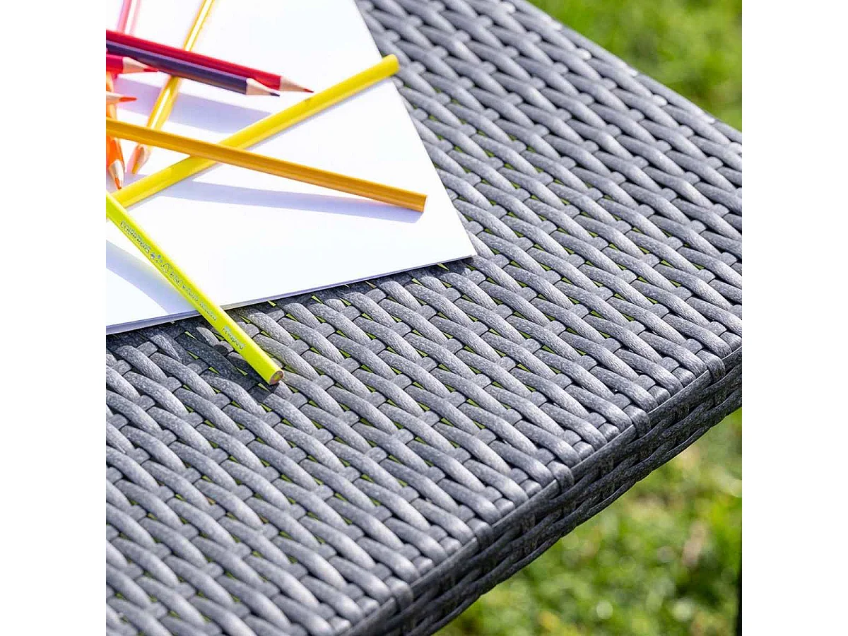 Table de jardin pour enfants Garden Impressions Nikki gris foncé 50x50 cm