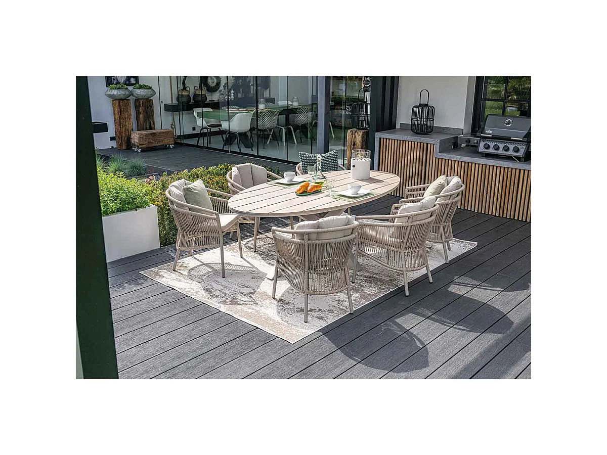 Garden Impressions Tulli tuintafel 220x115 cm - light teak look