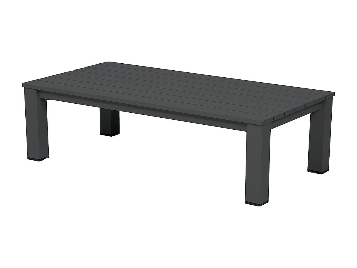 Garden impressions Coba table de salon de jardin 140x73 - Gris foncé