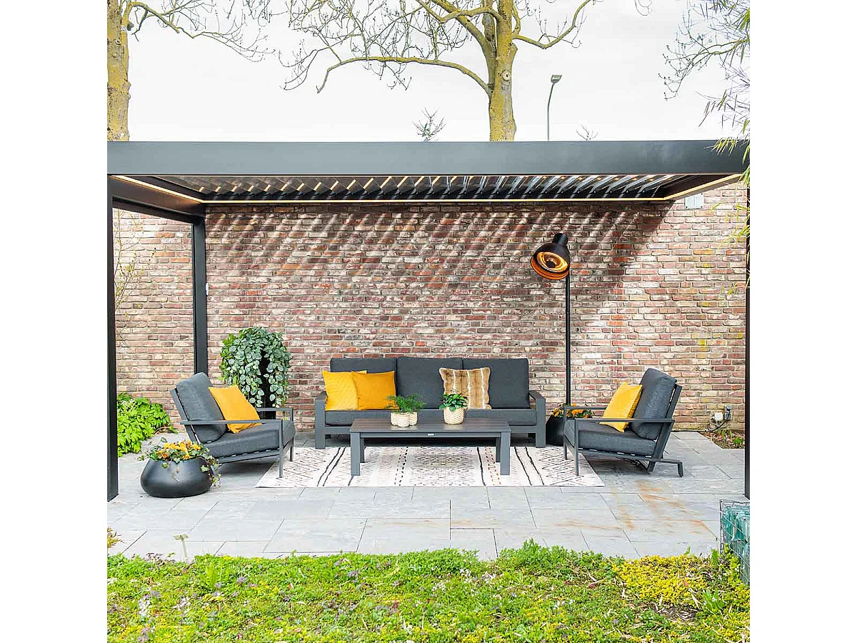 Garden Impressions Coba lounge tuintafel 130x70 - donker grijs
