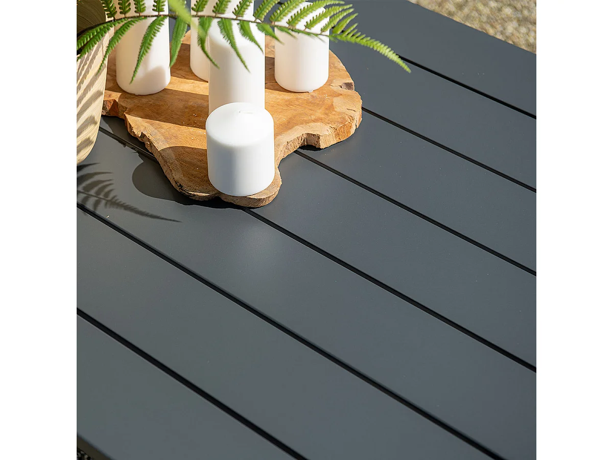 Garden Impressions Coba lounge tuintafel 130x70 - donker grijs