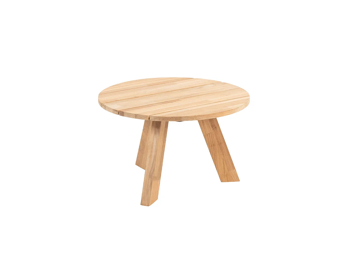 Table de salon 4 Seasons Outdoor Cosmic anthracite teck Ø65 cm