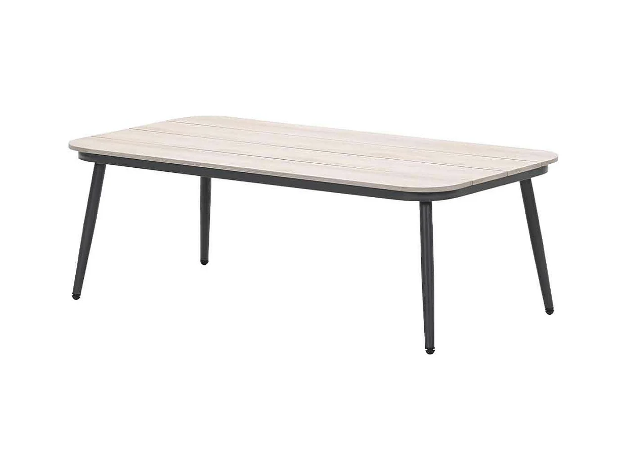 Table de salon Garden Impressions Burela - aspect teck clair 130x70 cm