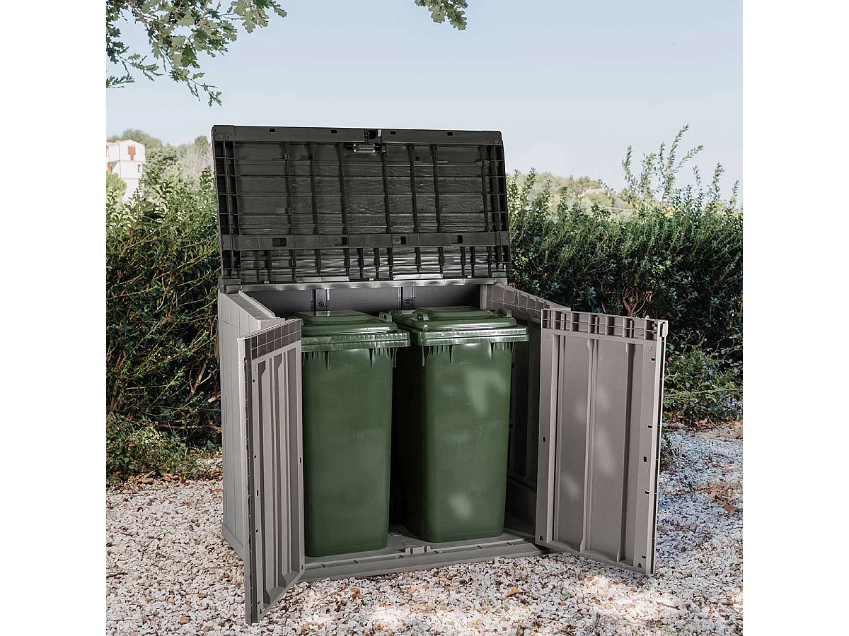 Toomax Stora way opbergbox 842 liter - taupe donker grijs