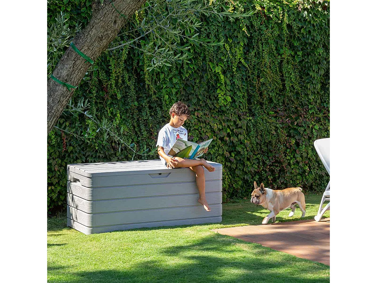 Boîte de rangement Toomax Dolomiti gris chaud 640 litres