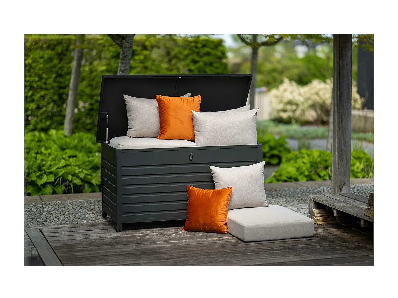 Boîte de rangement Garden Impressions Cambridge gris foncé 1600 litres