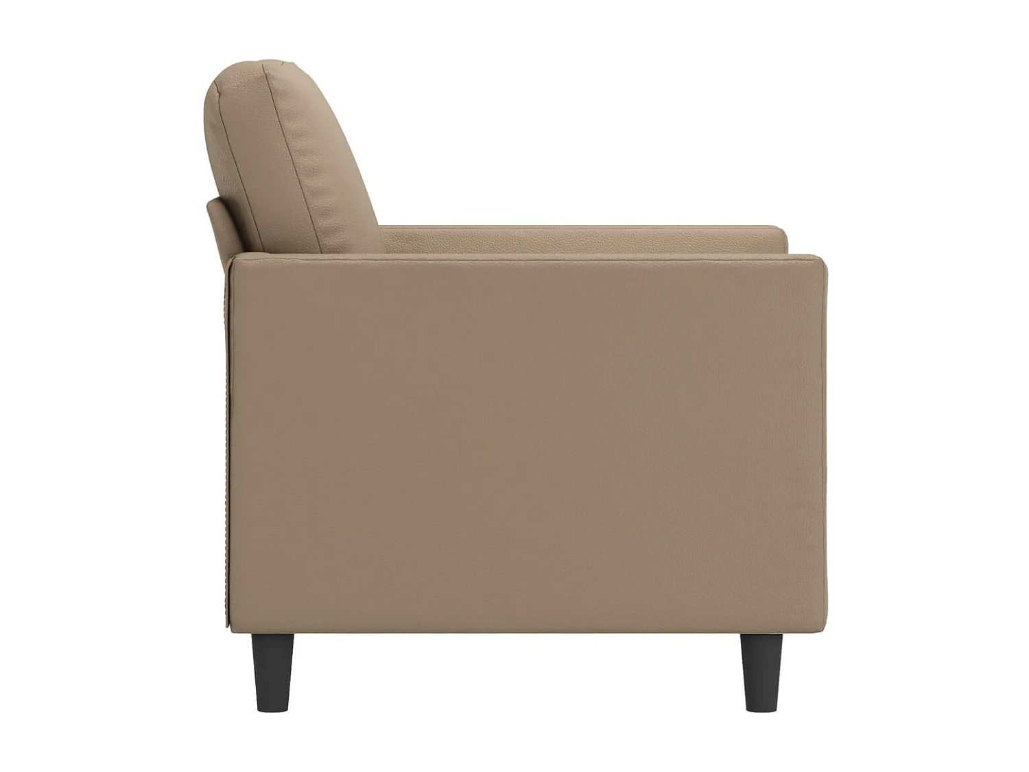 Fauteuil 60 cm kunstleer cappuccinokleurig