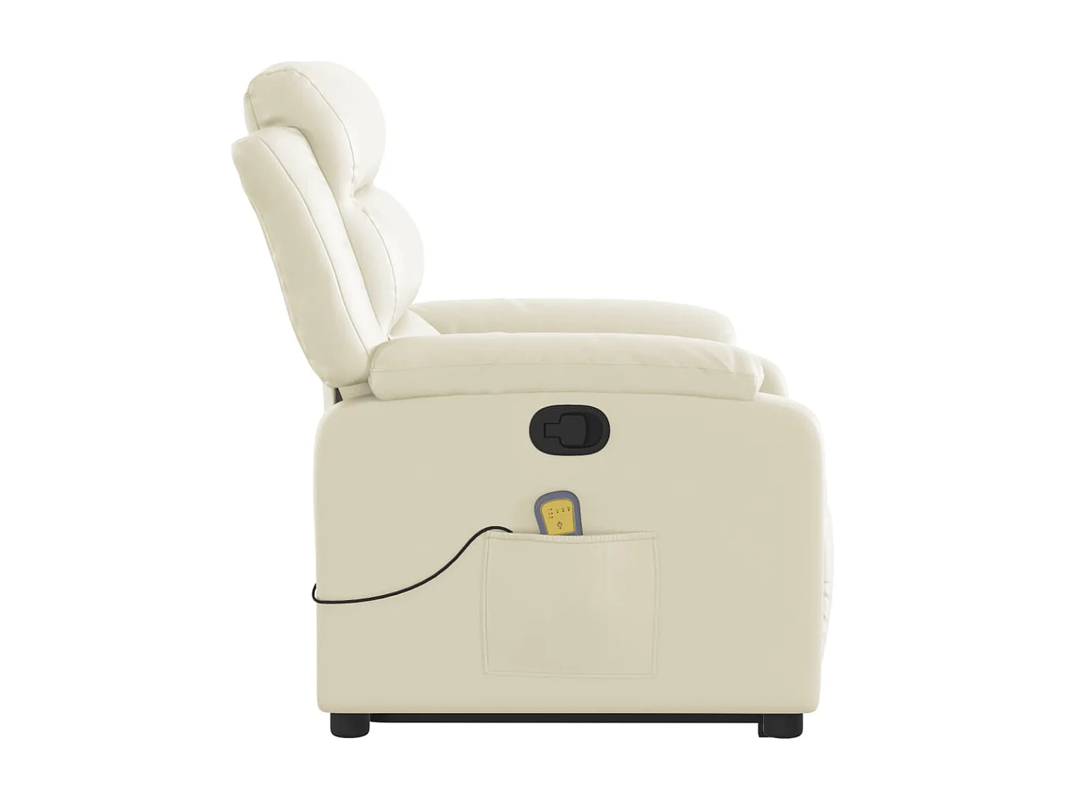 Massagesessel mit Aufstehhilfe Creme Kunstleder