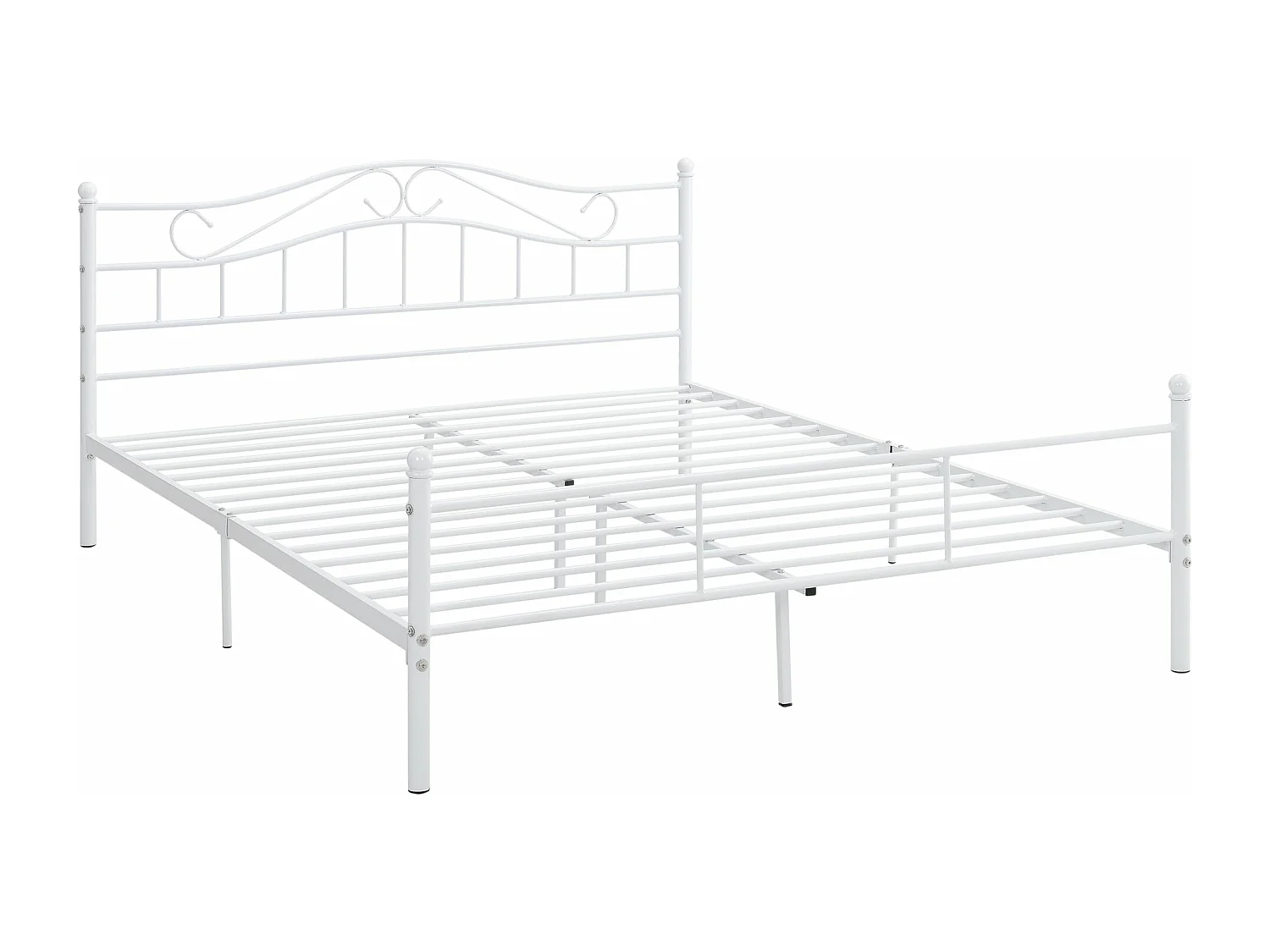 Lit double cadre en blanche 208 x 146 x 84 cm 03_0002665