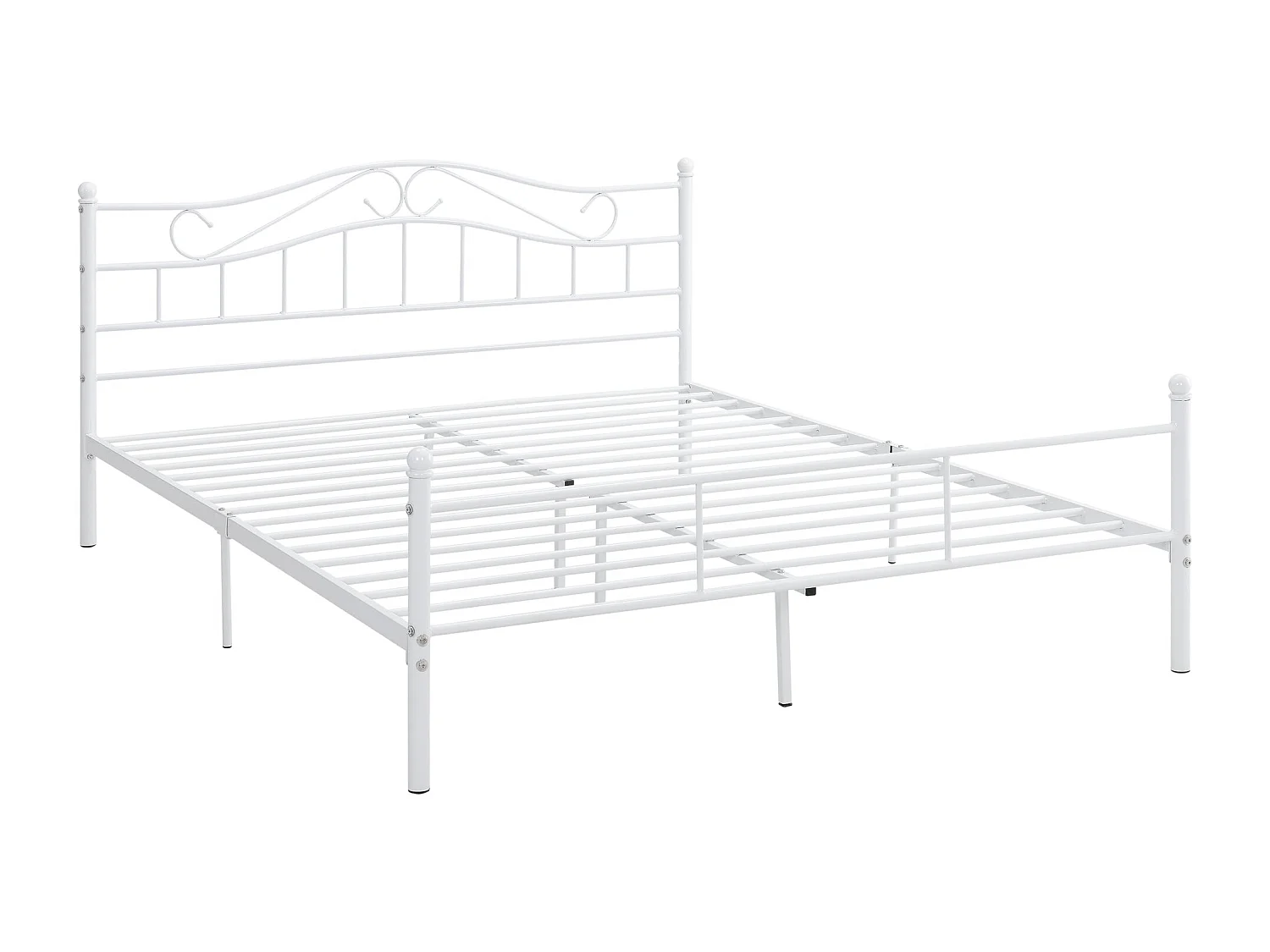 Lit double cadre en blanche 208 x 146 x 84 cm 03_0002665