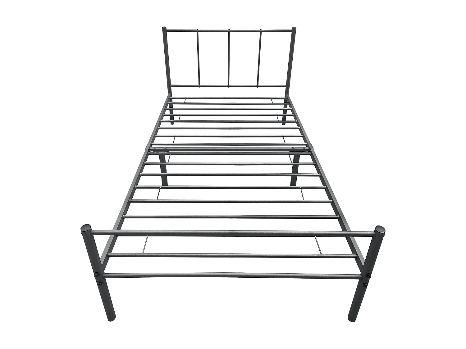 Lit simple une personne grise 209.5 x 91.5 x 81.5 cm 03_0004920