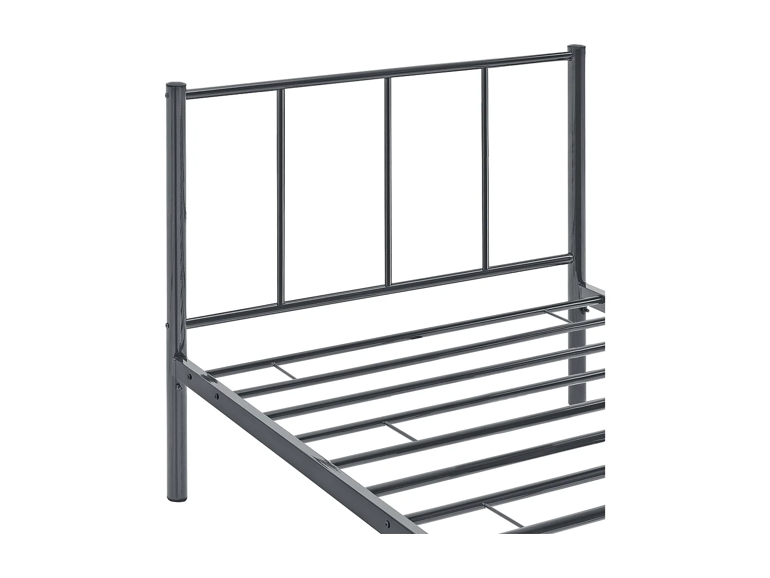 Lit simple une personne grise 209.5 x 91.5 x 81.5 cm 03_0004920