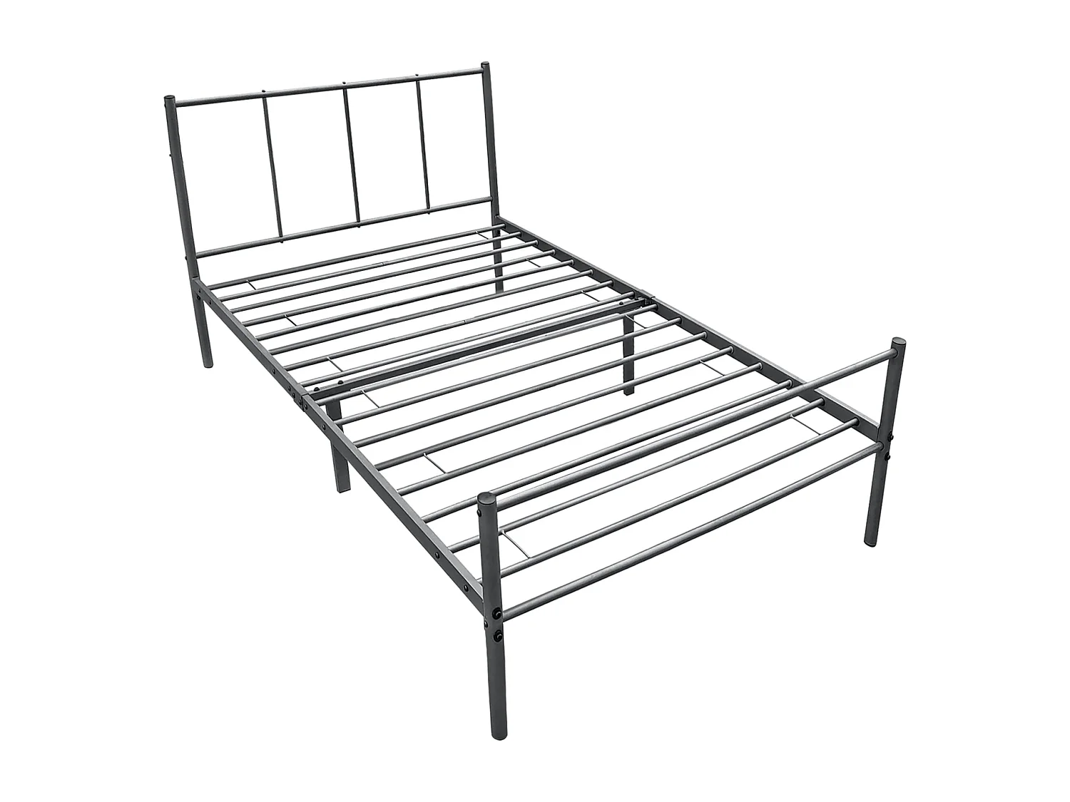 Lit simple une personne grise 209.5 x 91.5 x 81.5 cm 03_0004920