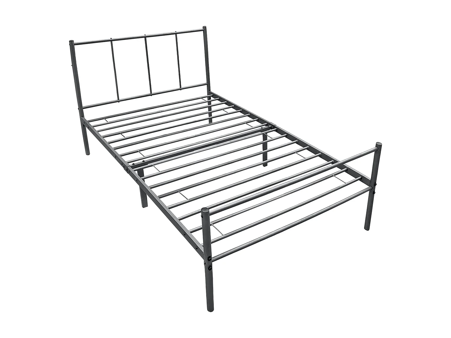 Lit simple une personne grise 209.5 x 91.5 x 81.5 cm 03_0004920