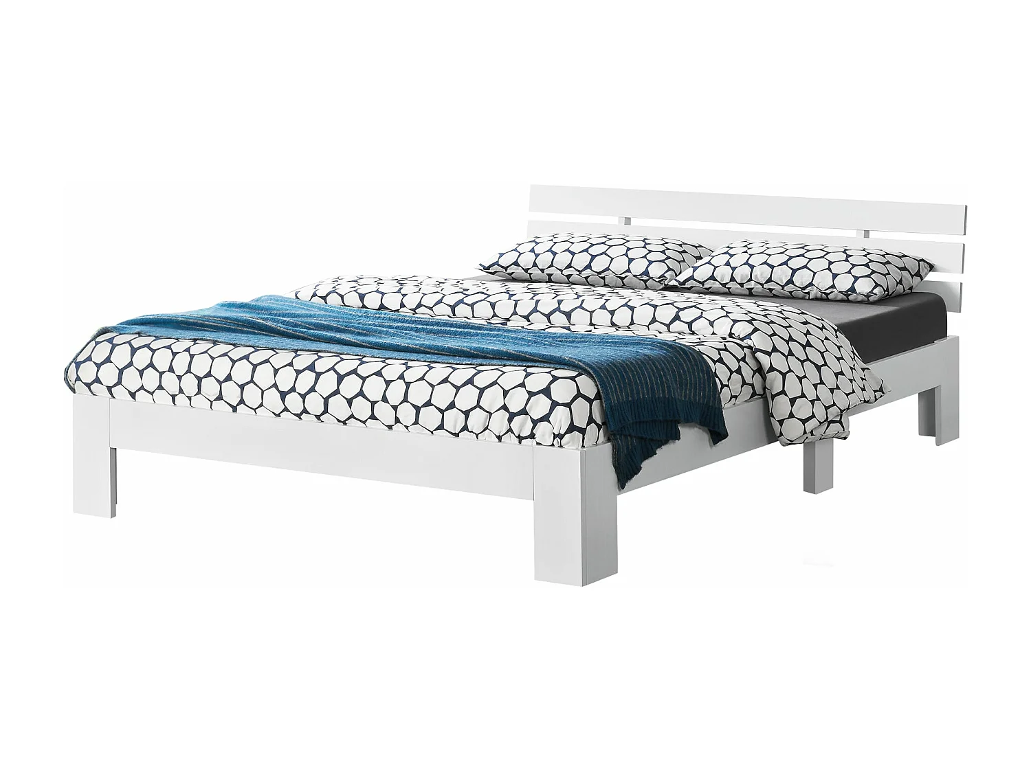 Cadre de lit pour bois marron 204 x 144 x 68 cm 03_0004746