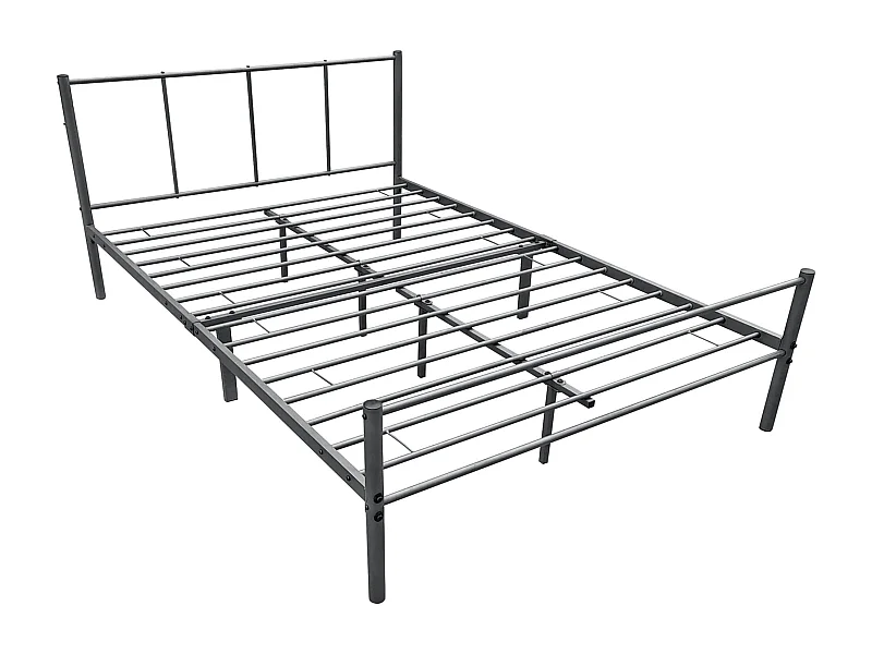 Lit pour adultes en grise 209.5 x 121.5 x 81.5 cm 03_0004918