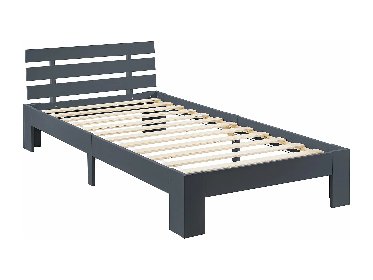 Cadre de lit avec bois marron 204 x 94 x 68 cm 03_0004745