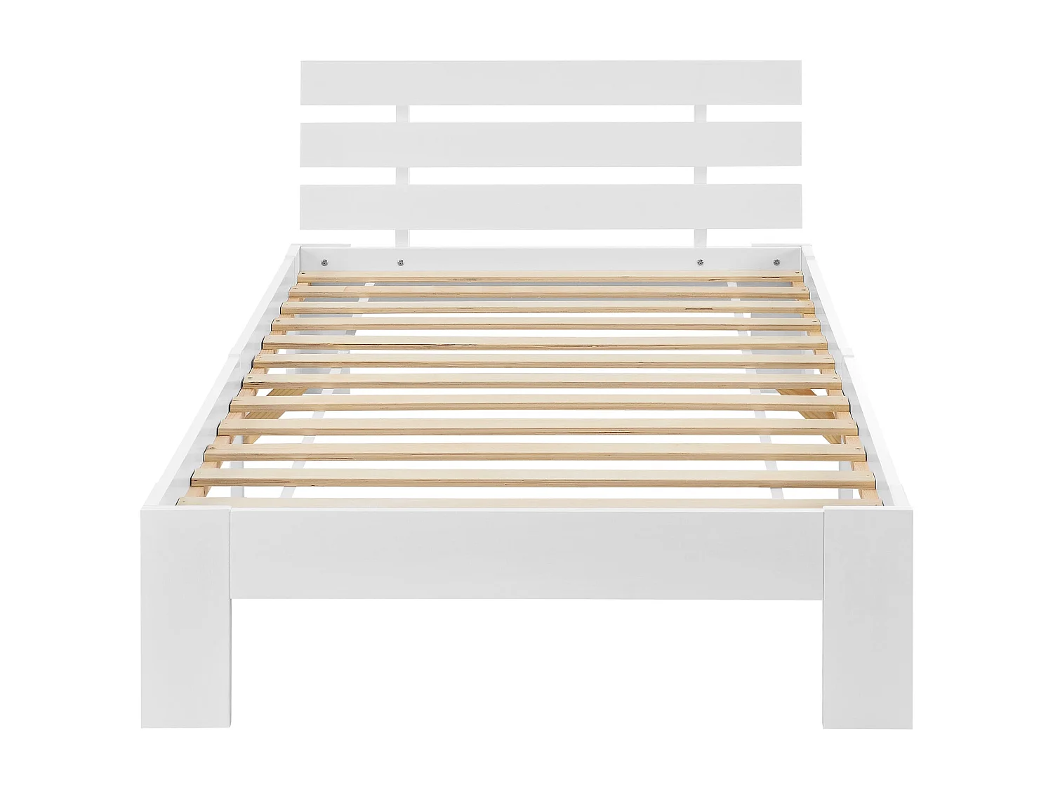 Cadre de lit pour bois blanche 204 x 124 x 68 cm 03_0004749