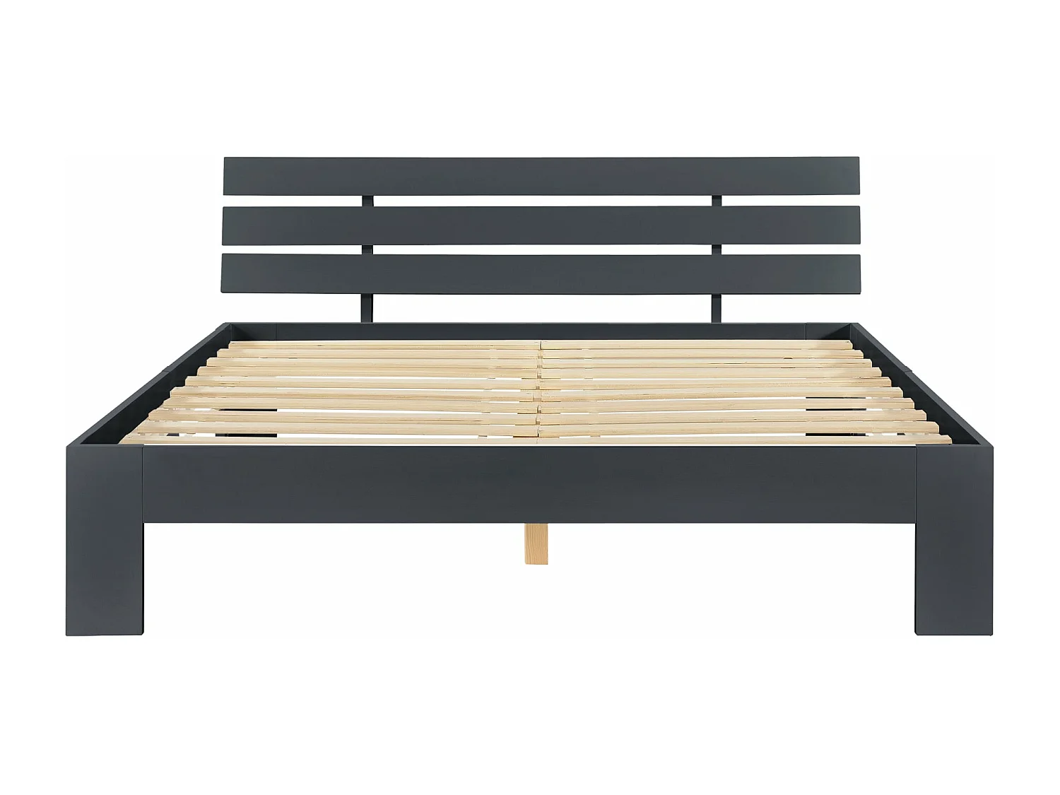 Cadre de lit pour bois marron 204 x 144 x 68 cm 03_0004748