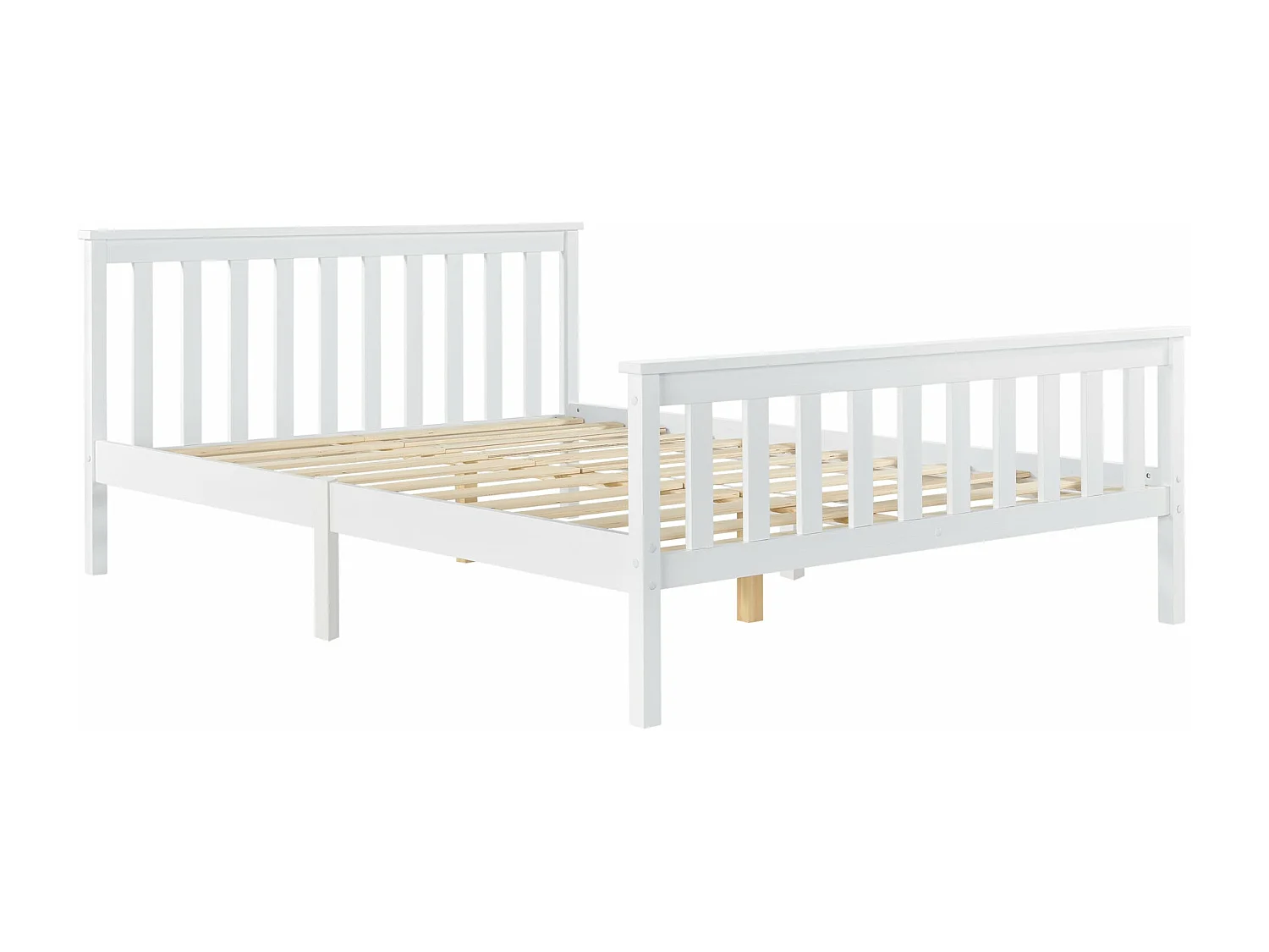 Lit pour adultes avec bois blanche 209 x 148 x 80 cm 03_0004767