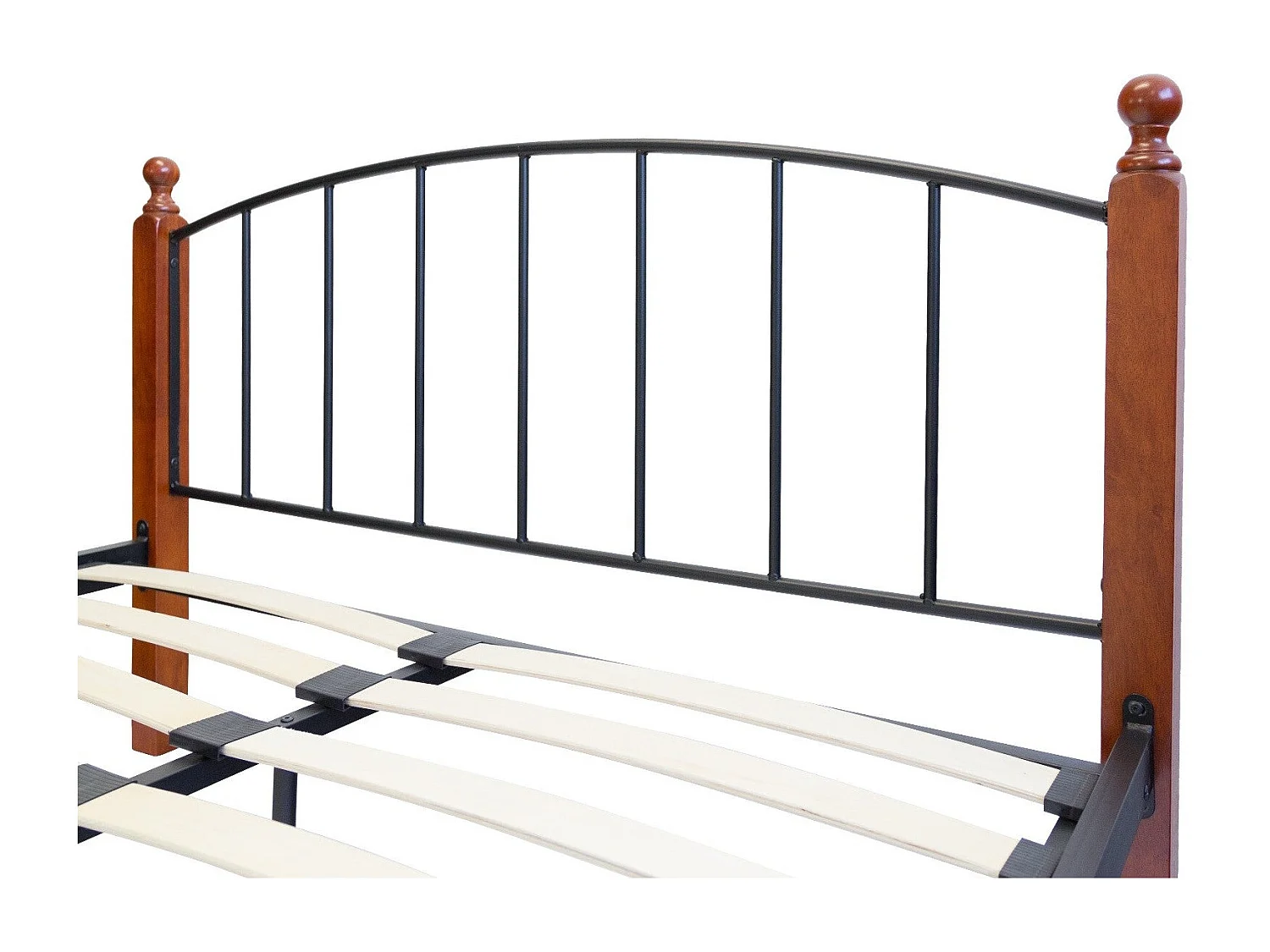 Lit adulte 2 personnes métal marron 215 x 145 x 91 cm LIT06032