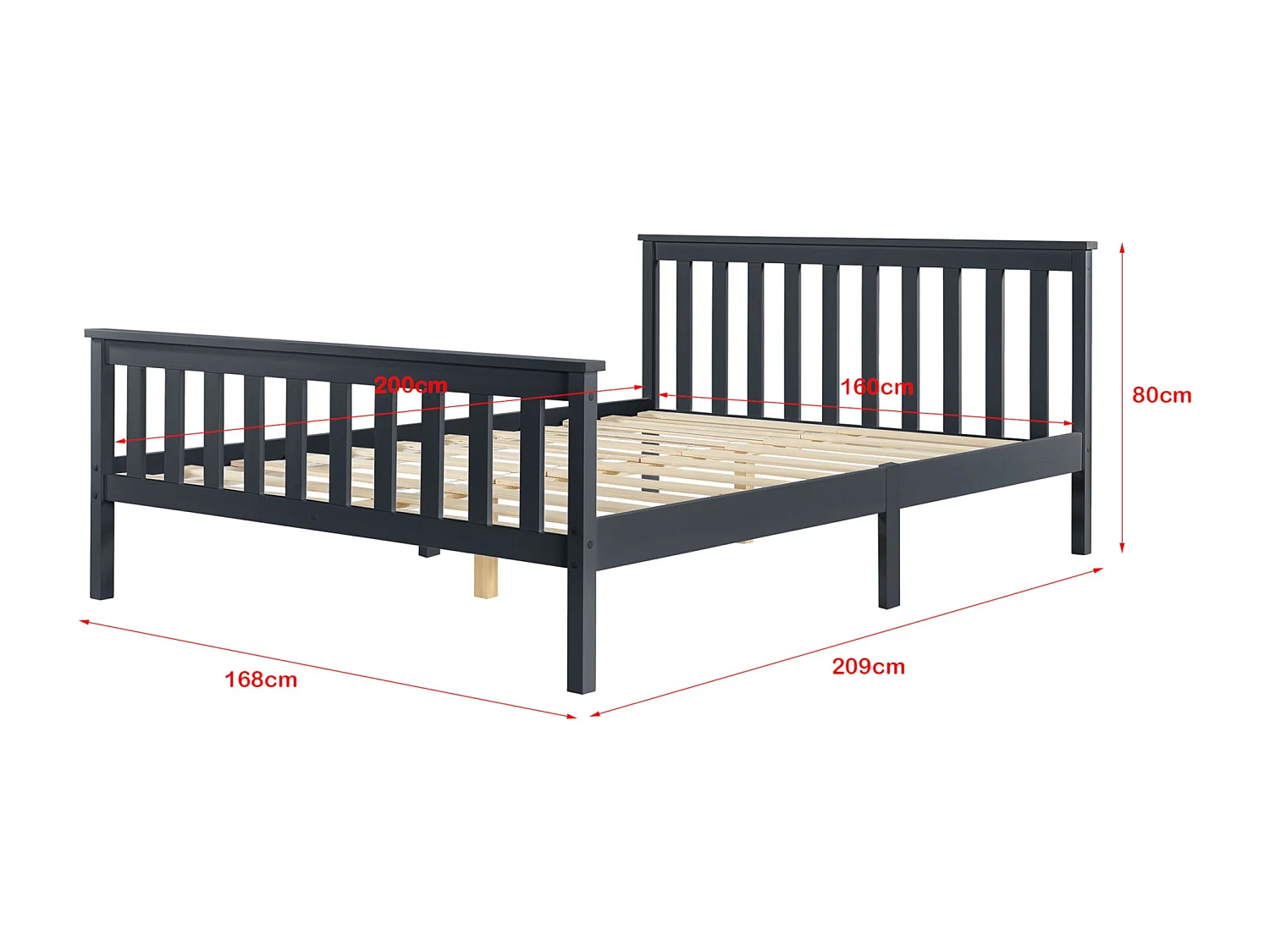 Lit pour adultes avec bois marron 209 x 168 x 80 cm 03_0004772