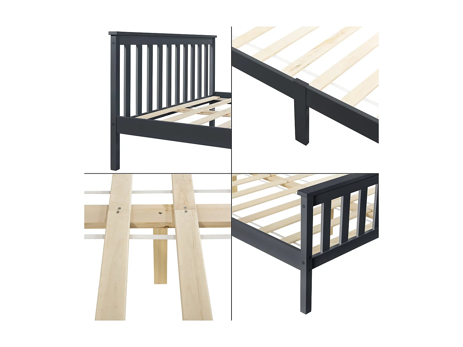 Lit pour adultes avec bois marron 209 x 168 x 80 cm 03_0004772