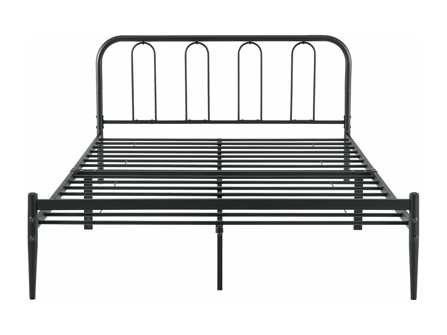 Cadre de lit métal métal argentée 210 x 165 x 88 cm 03_0004897