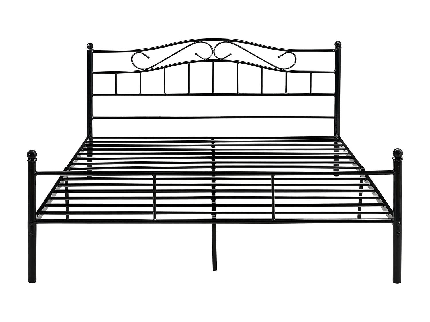 Lit double cadre en argentée 208 x 166 x 84 cm 03_0002671