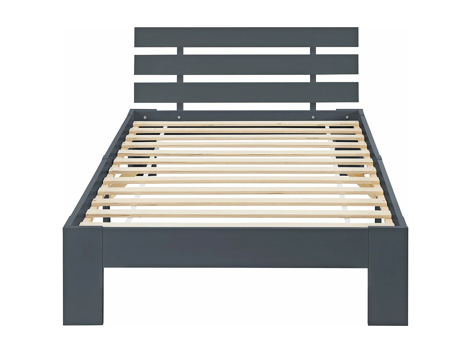 Cadre de lit pour bois marron 204 x 124 x 68 cm 03_0004751