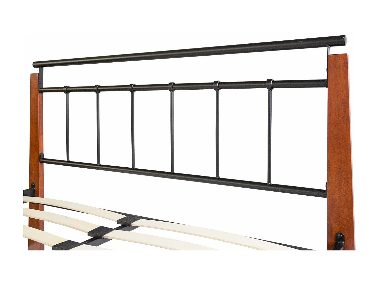 Lit adulte 2 personnes métal marron 215 x 165 x 90 cm LIT06030