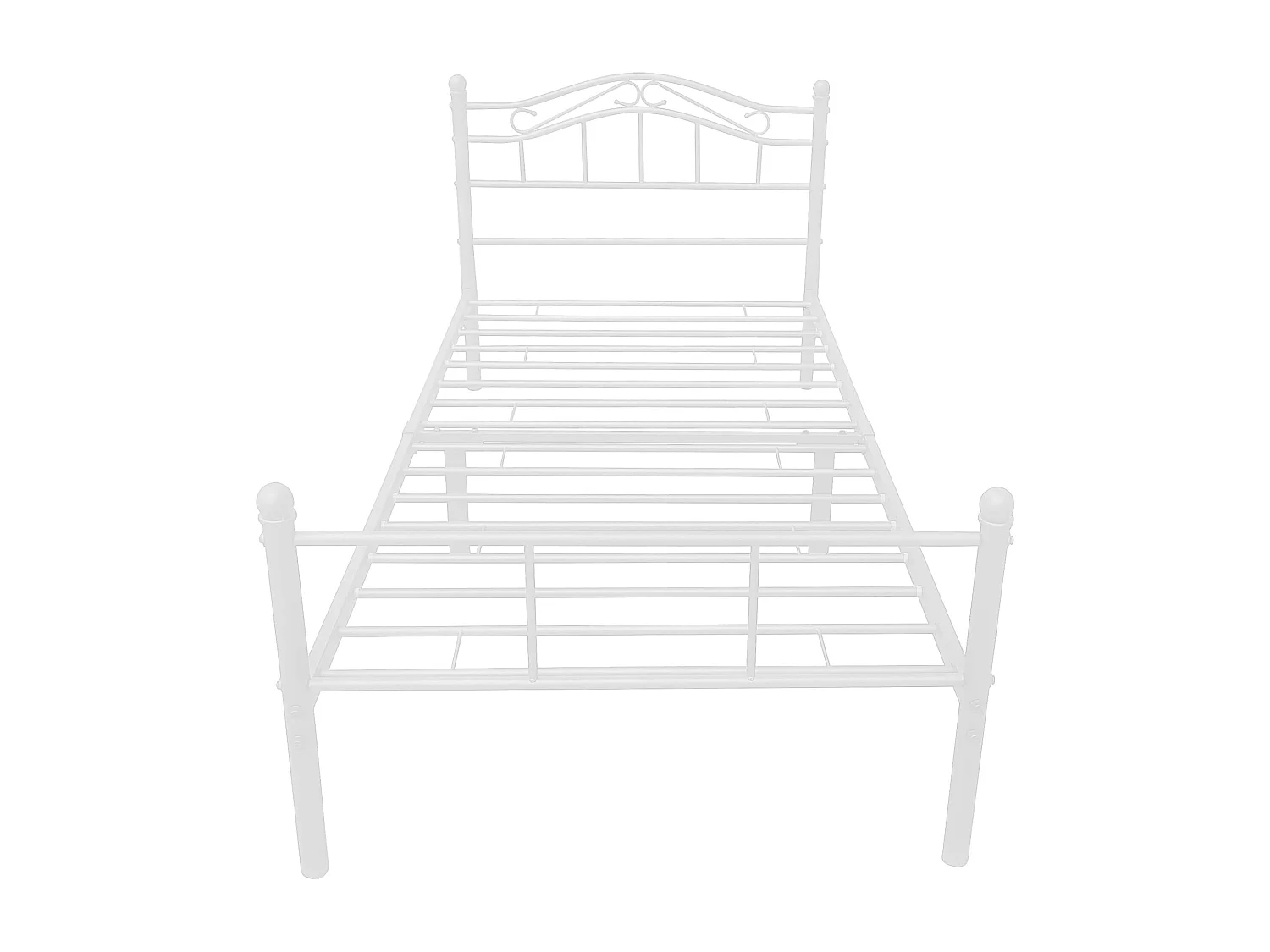 Lit simple cadre en blanche 208 x 126 x 84 cm 03_0002674