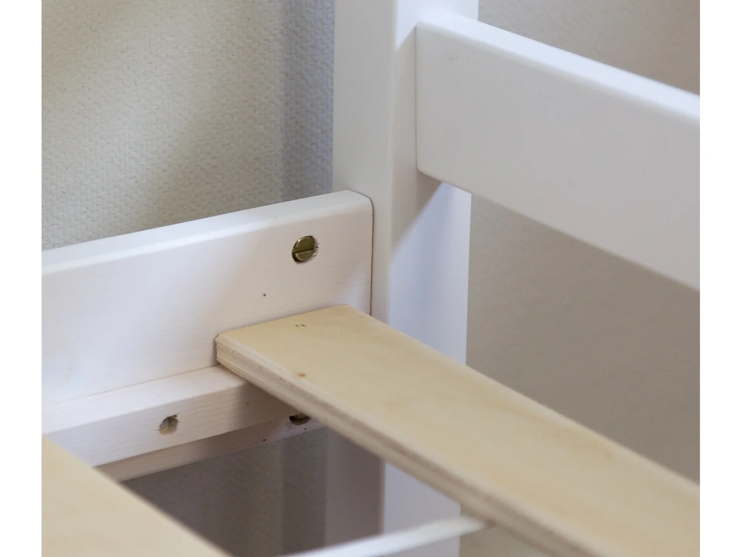 Lit simple 1 personne bois blanche 206 x 96 x 61 cm LIT06085