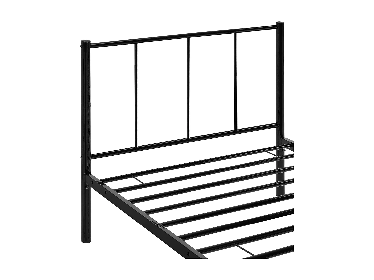 Lit simple en métal argentée 209.5 x 91.5 x 81.5 cm 03_0002694