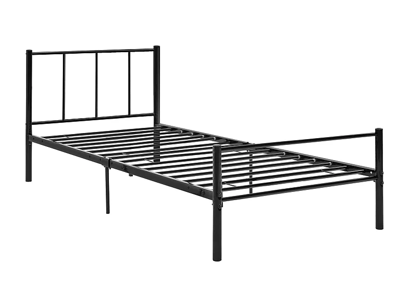 Lit simple en métal argentée 209.5 x 91.5 x 81.5 cm 03_0002694